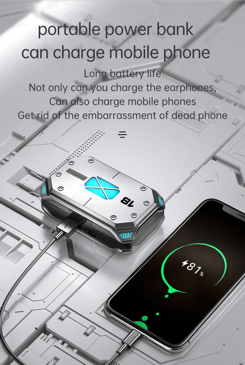 M45 TWS Wireless Bluetooth Stereo Earphones – Dual Mic Technology, Waterproof Housing, Smart Touch Operation, Rich Bass Audio