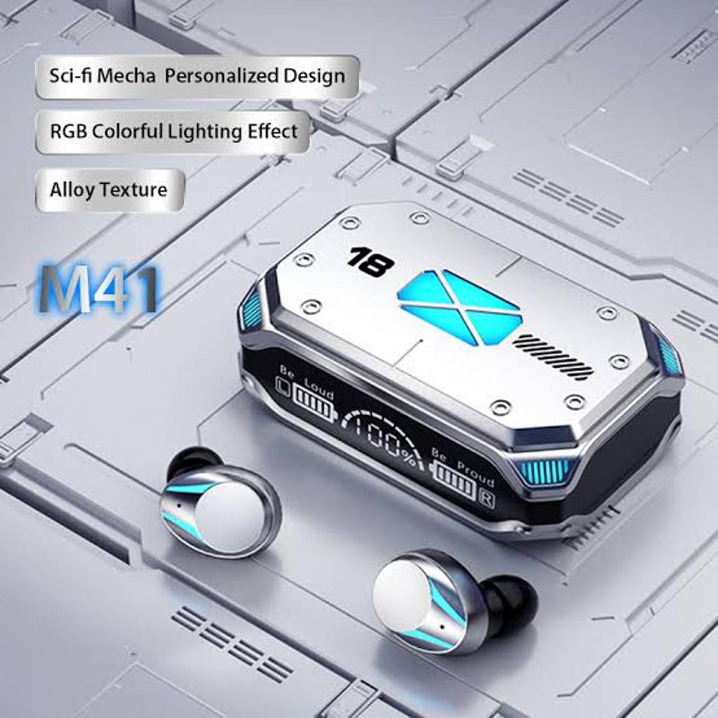 M45 TWS Wireless Bluetooth Stereo Earphones – Dual Mic Technology, Waterproof Housing, Smart Touch Operation, Rich Bass Audio