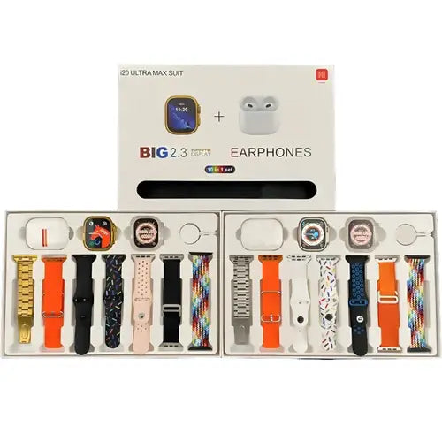 i20 Ultra Smart Watch With 10 Straps