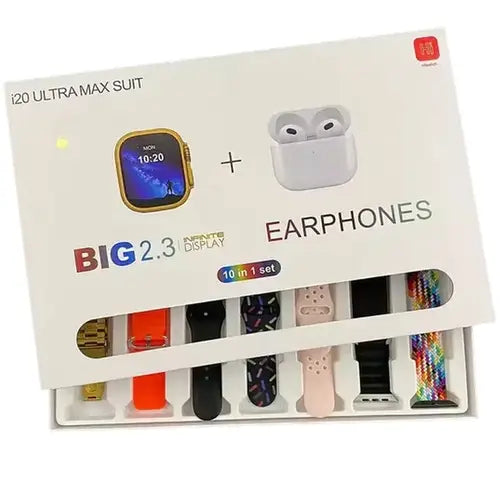 i20 Ultra Smart Watch With 10 Straps