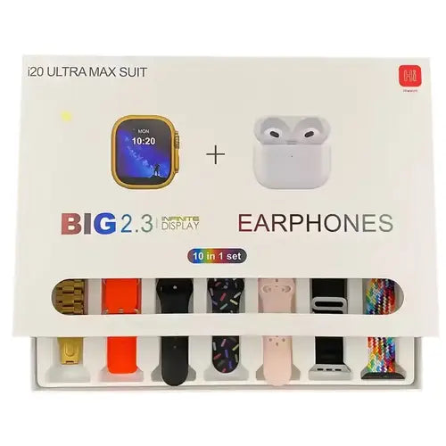 i20 Ultra Smart Watch With 10 Straps