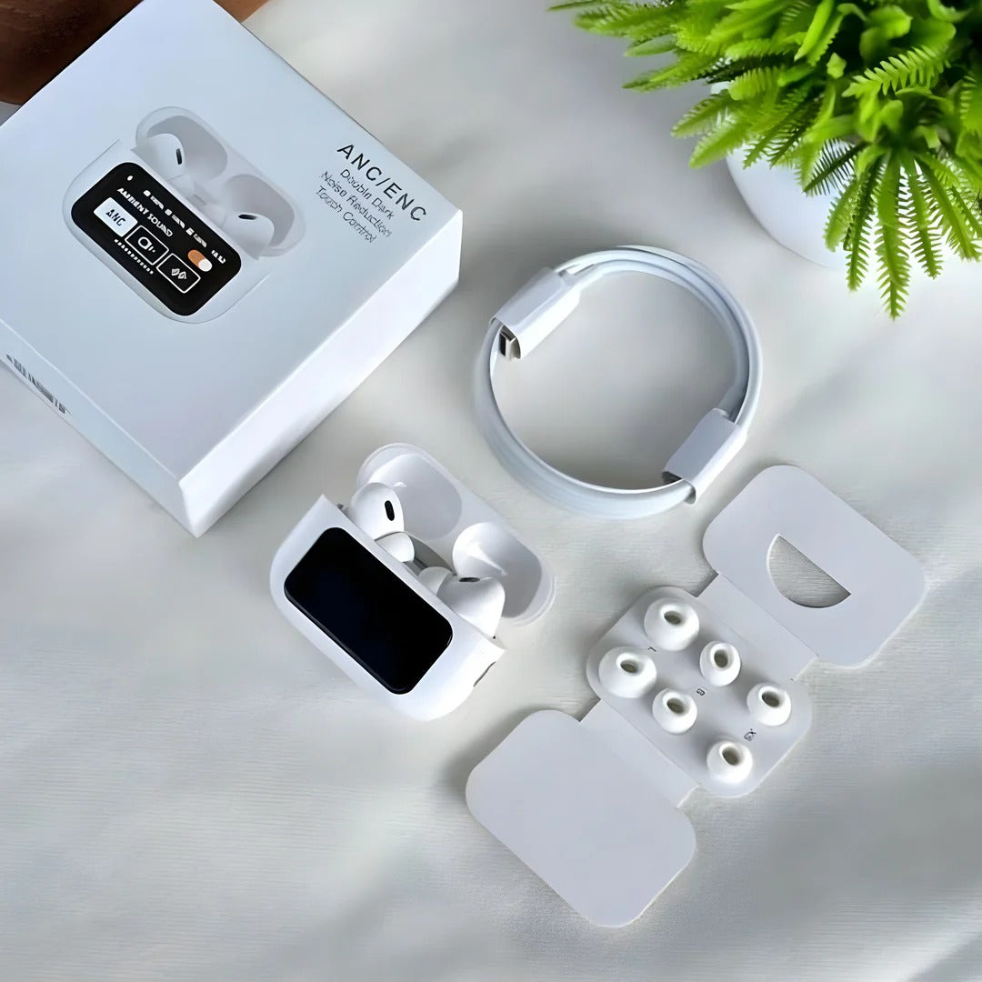 A9 Pro Earpods Smart Touch Wireless Earbuds with LED Display