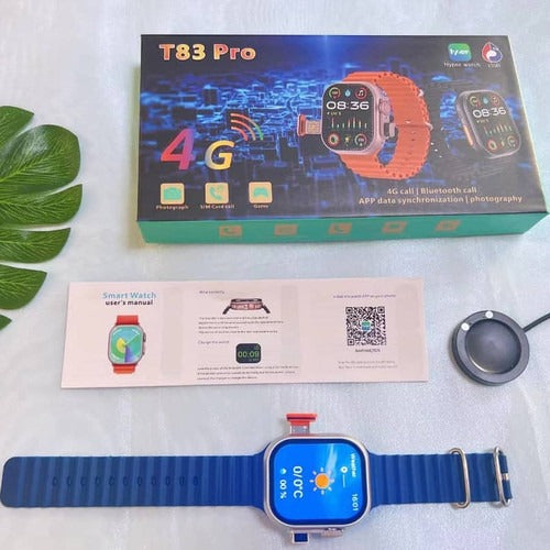 T83 Pro Smart Watch - PTA Approved, 4G SIM, Waterproof Fitness Tracker