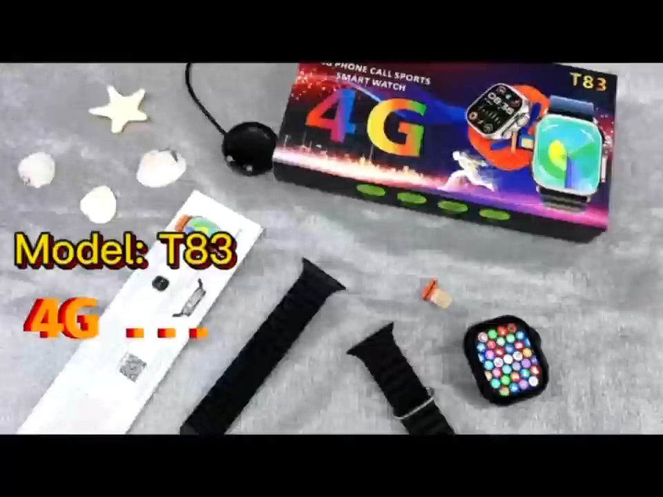 T83 Pro Smart Watch - PTA Approved, 4G SIM, Waterproof Fitness Tracker