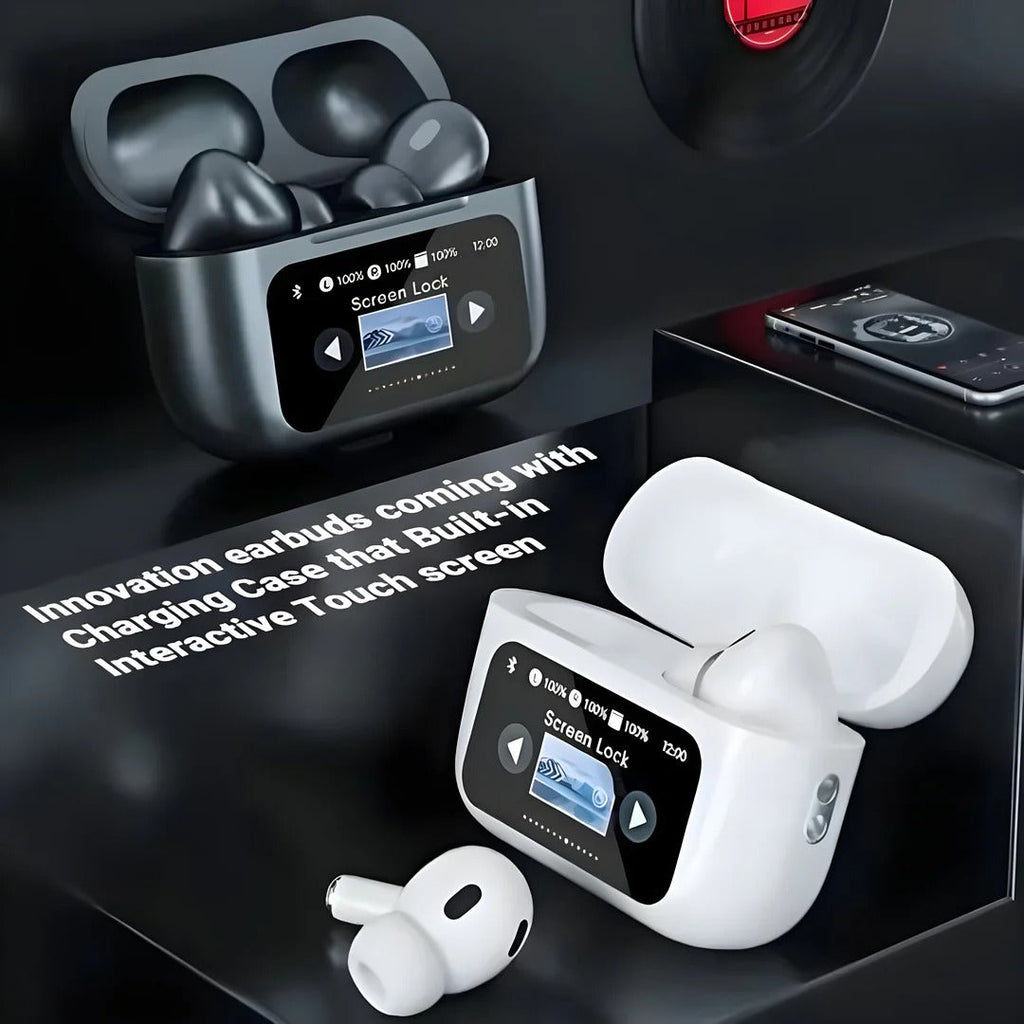 A9 Pro Earpods Smart Touch Wireless Earbuds with LED Display